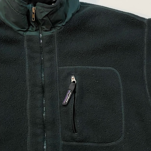 Vintage Patagonia Mens Retro Deep Pile Full Zip Fleece Jacket USA Made Green L - Picture 3 of 12